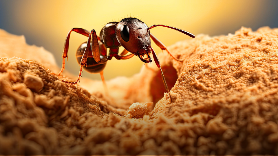 fire ant on mound